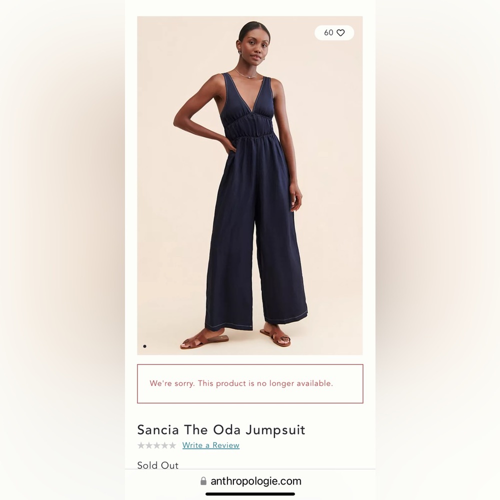 Anthropologie wide leg jumpsuit